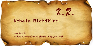 Kobela Richárd névjegykártya